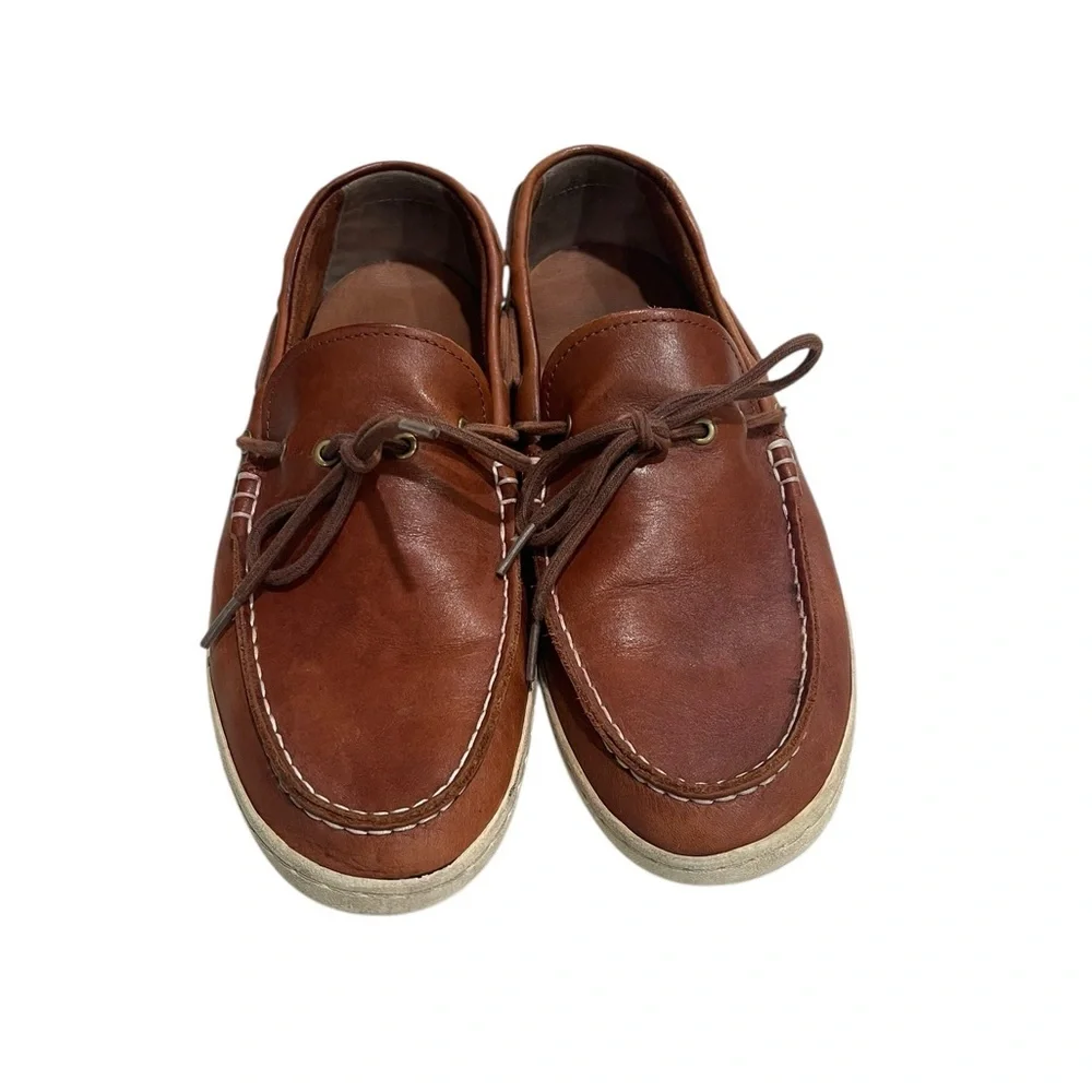 Cole Haan Men’s Road Trip Weekender Boat Dock Shoe Loafers SZ 12 Cognac Brown